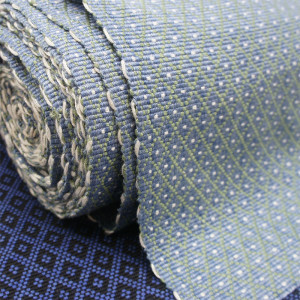 276-016-OTR-2WEB Light Blue & Mint Diamond Weave Eco Fabric